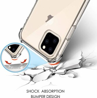 iPhone 11 Pro - Anti Shock &amp;amp; 2X Glas - Transparant