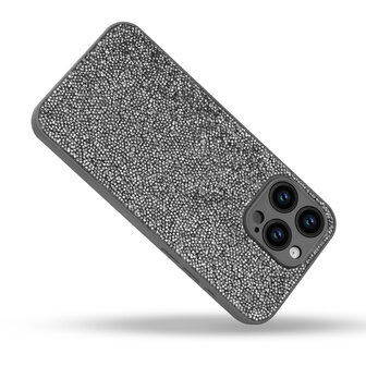 iPhone 15 Pro Max - Diamant Glitter - Zilver