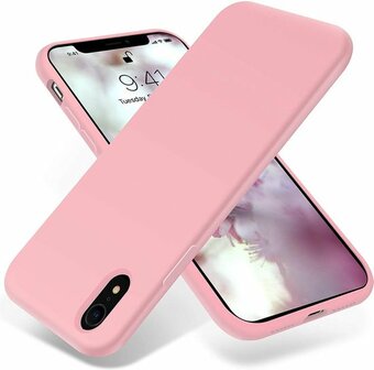 iPhone XR - Siliconen Back Cover - Roze