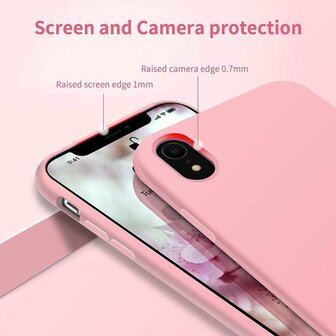 iPhone XR - Siliconen Back Cover - Roze