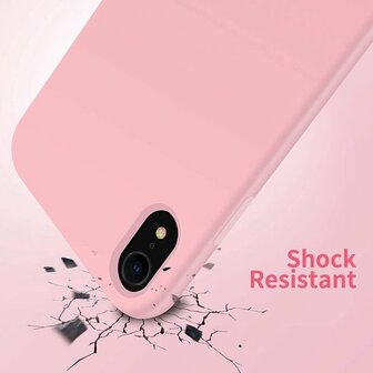 iPhone XR - Siliconen Back Cover - Roze