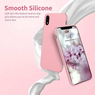 iPhone XR - Siliconen Back Cover - Roze