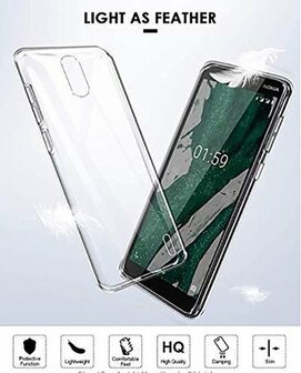 Nokia 2.3 - Back Cover &amp;amp; Glas - Transparant