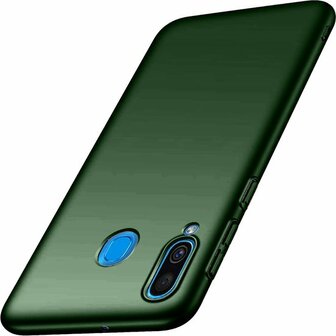 Samsung A20E - Siliconen Back Cover - Donker Groen