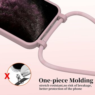 Samsung S24 Plus - Roze - TPU Back Cover met Koord