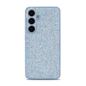 Samsung Galaxy S25 Plus - Blauw - Diamant Glitter Back Cover