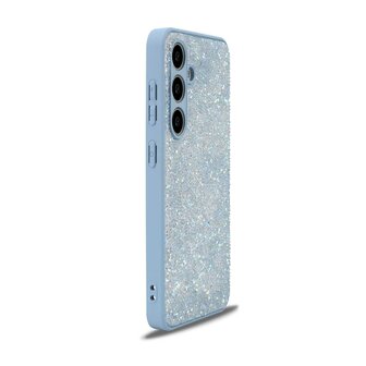 Samsung Galaxy S25 Plus - Blauw - Diamant Glitter Back Cover