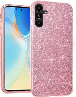 Samsung A05S - Glitter Back Cover - Roze