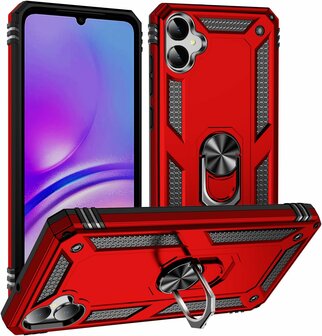 Samsung A06 - Rood - Kickstand Amor Back Cover