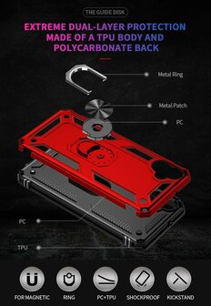 Samsung A06 - Rood - Kickstand Amor Back Cover