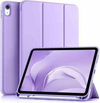 iPad 2025 &amp;amp; 2022 (11/10 Gen) - Paars - Smart Cover met Pen Slot