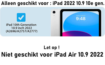 iPad 2025 &amp;amp; 2022 (11/10 Gen) - Paars - Smart Cover met Pen Slot