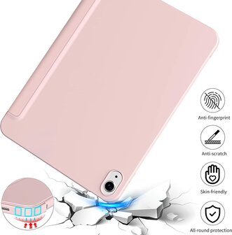 iPad 2025 &amp;amp; 2022 (11/10 Gen) - Roze - Smart Cover &amp;amp; Glas