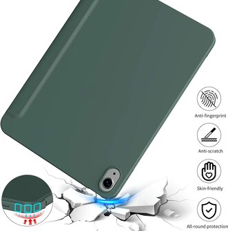 iPad 2025 &amp;amp; 2022 (11/10 Gen) - Groen &amp;amp; Glas - Smart Cover