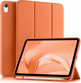 iPad 2025 &amp;amp; 2022 (11/10 Gen) - Oranje - Smart Cover met Pen Slot