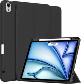 iPad Air (11 inch 2024 &amp;amp; 2025) - Zwart - Smart Cover met Pen Slot