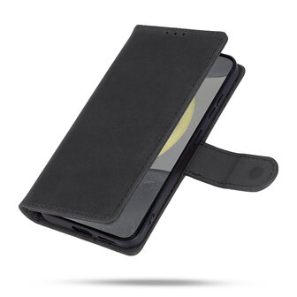 Samsung A56 - Charcoal Gray - Leather Book Case