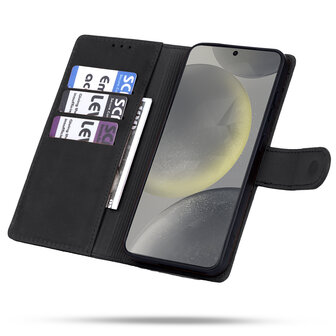 Samsung A56 - Charcoal Gray - Leather Book Case