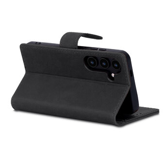 Samsung A56 - Charcoal Gray - Leather Book Case