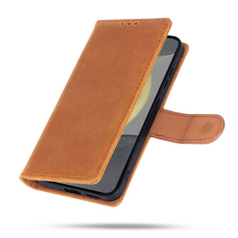 Samsung A56 - Sienna Brown - Leather Book Case