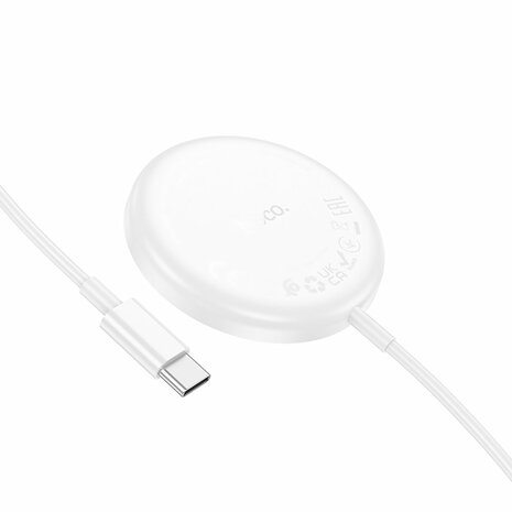 Hoco 3 in 1 iPhone Draadloze Lader - Watch - AirPods Oplader - 1.2m Type C - Wit