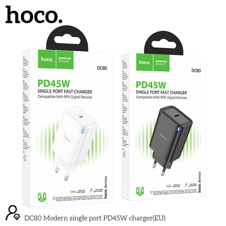 Hoco - DC80 - 45W Fast Charge