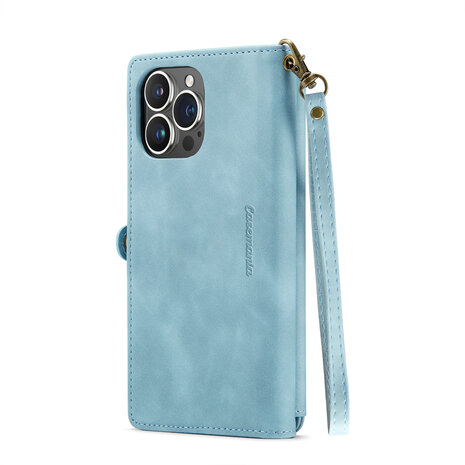 iPhone 15 Pro Max Aqua Blue - MagSafe Book Case met Rits