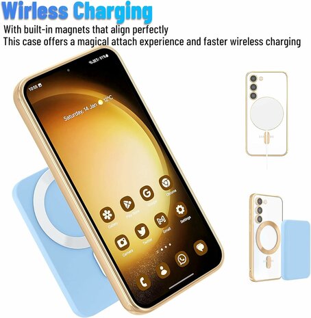 Samsung S24 Plus Goud - TPU Back Cover - Geschikt voor Magsafe