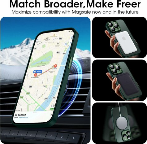 iPhone 12 Pro - Groen - Matte Armor - Geschikt voor MagSafe