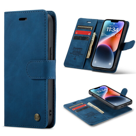 iPhone 16e - 2 in 1 Book Case - Navy Blue