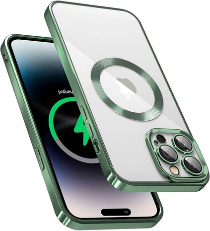 iPhone 12 Pro Groen - TPU Back Cover Geschikt voor Magsafe