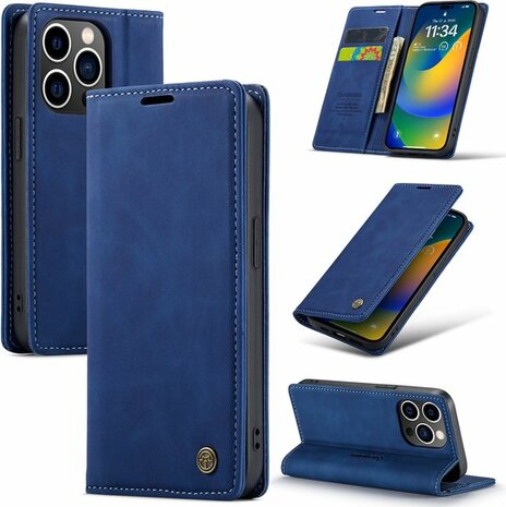 iPhone 14 Pro Max Navy Blue - Book Case