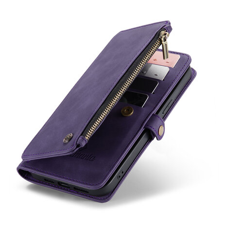 iPhone 15 Pro Deep Purple - MagSafe Book Case met Rits