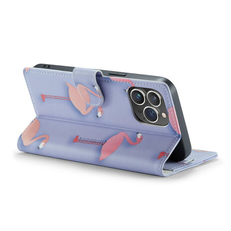 iPhone 14 Pro Max met Flamingo Print - Book Case