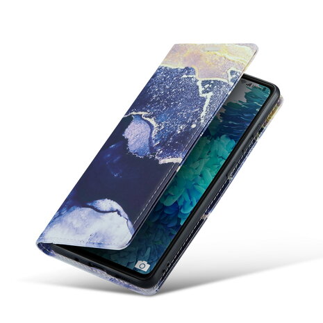 Samsung A53 Blue Sodalite - Marmer Book Case