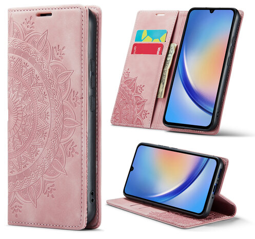 Samsung S24 Plus Pale Pink - Mandala Book Case