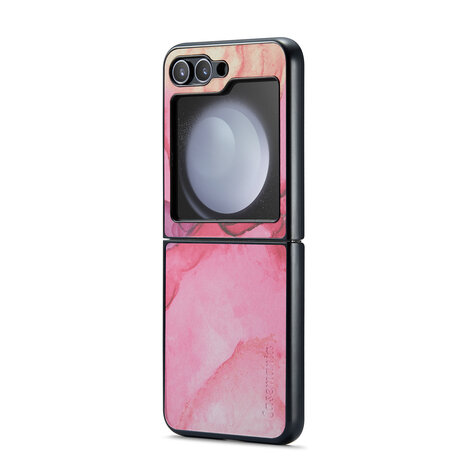 Samsung Z Flip 5 Pink Rhodonite - Marmer Book Case