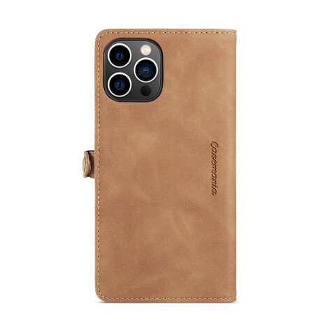 iPhone 15 Pro Max Sienna Brown - MagSafe Book Case met Rits