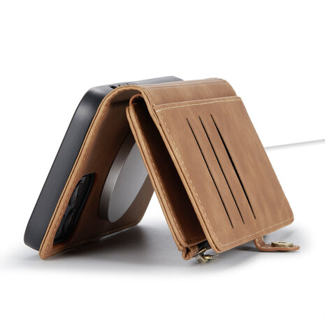 iPhone 15 Pro Max Sienna Brown - MagSafe Book Case met Rits