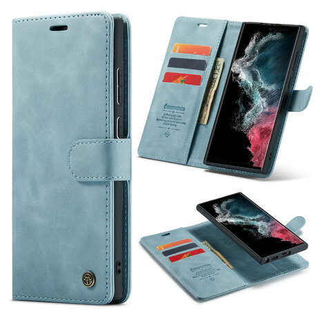 Samsung S25 Ultra - Aqua Blue - 2 in 1 Book Case