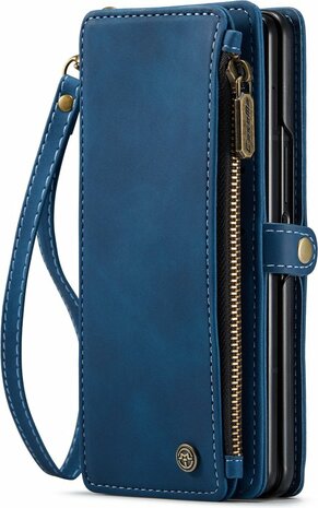 Samsung Z Fold 3 Navy Blue - Book Case met Rits