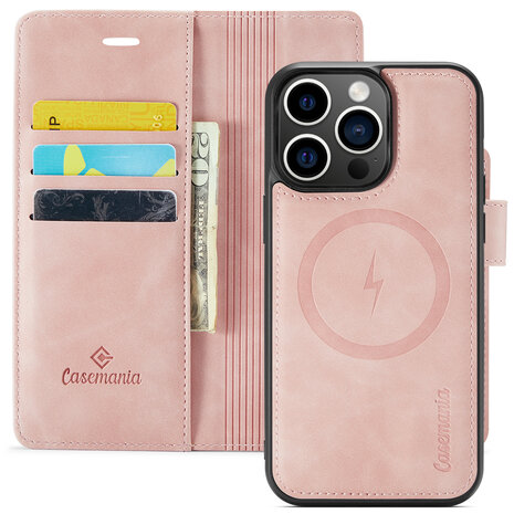 iPhone 15 Pro Pale Pink - 2 in 1 MagSafe Book Case