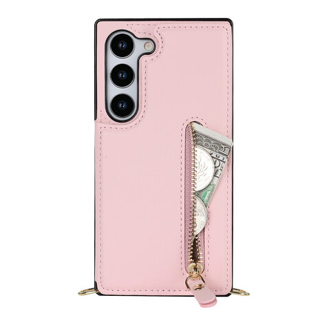 Samsung S24 Plus Roze - Back Cover met Koord