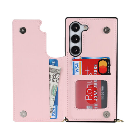 Samsung S24 Plus Roze - Back Cover met Koord