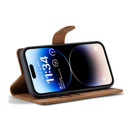 iPhone 15 Pro Max Sienna Brown - 2 in 1 Book Case