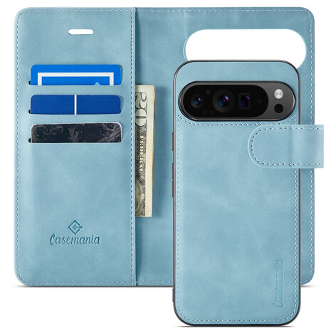 Pixel 9 Pro - Aqua Blue - 2 in 1 Book Case