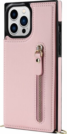 iPhone 15 Pro Max Roze - Back Cover met Koord