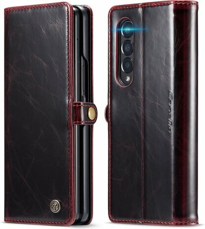 Samsung Z Fold 3 Crimson Red - Book Case