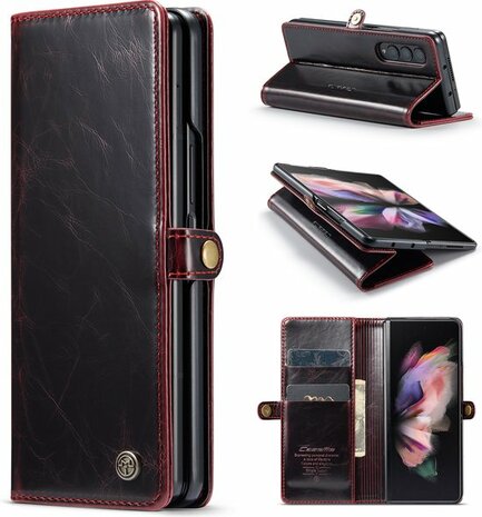 Samsung Z Fold 3 Crimson Red - Book Case