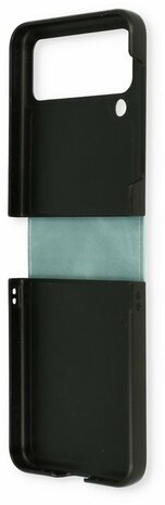 Samsung Z Flip 4 Aqua Blue - Kunstlederen Back Cover